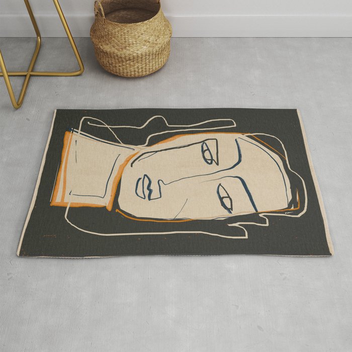 Abstract Face 63 Rug Gallery Image 1
