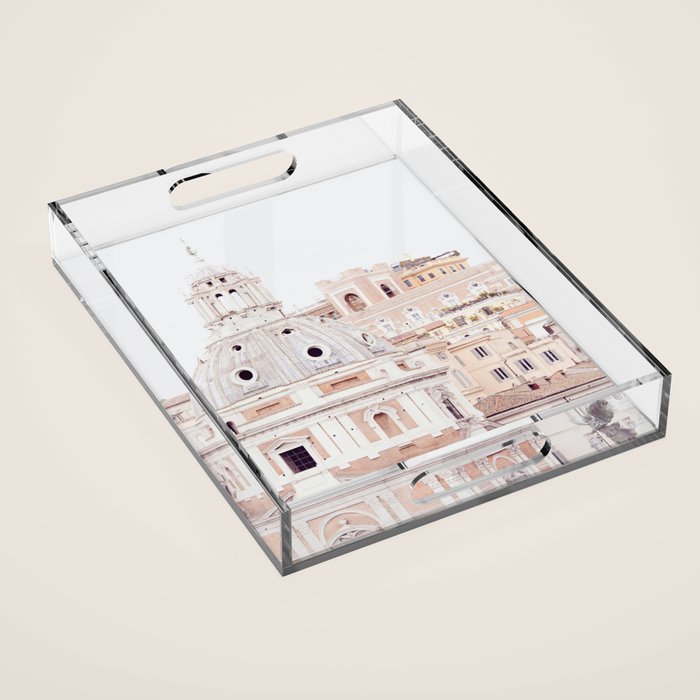 Pale Rome | Travel Photography Art Print | Architecture Acrylic Tray Gallery Image 1