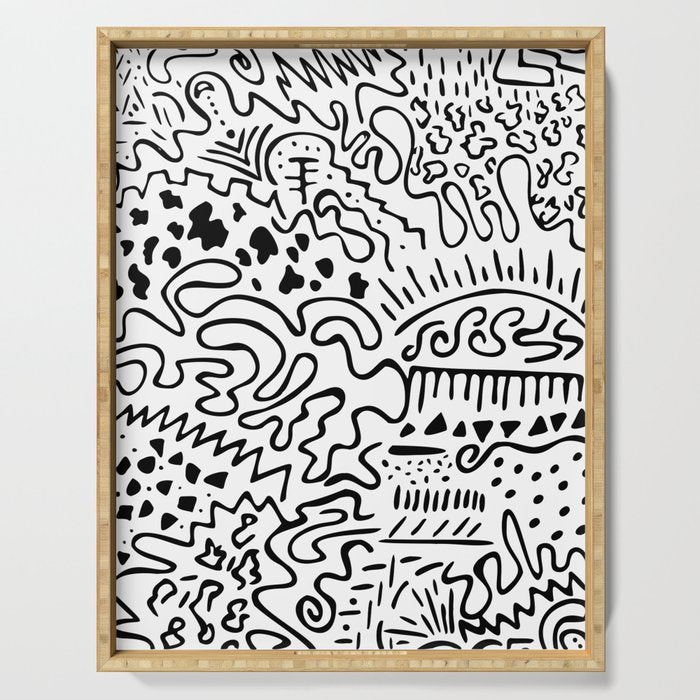 Doodle Art Serving Tray Gallery Image 1