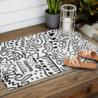 Doodle Art Outdoor Rug Gallery Image 2