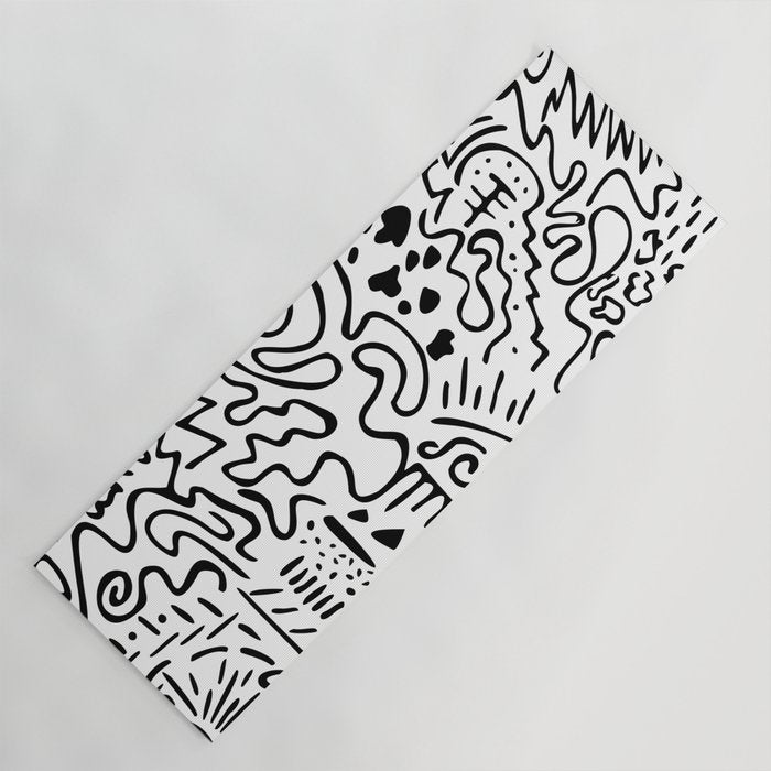 Doodle Art Yoga Mat Gallery Image 1