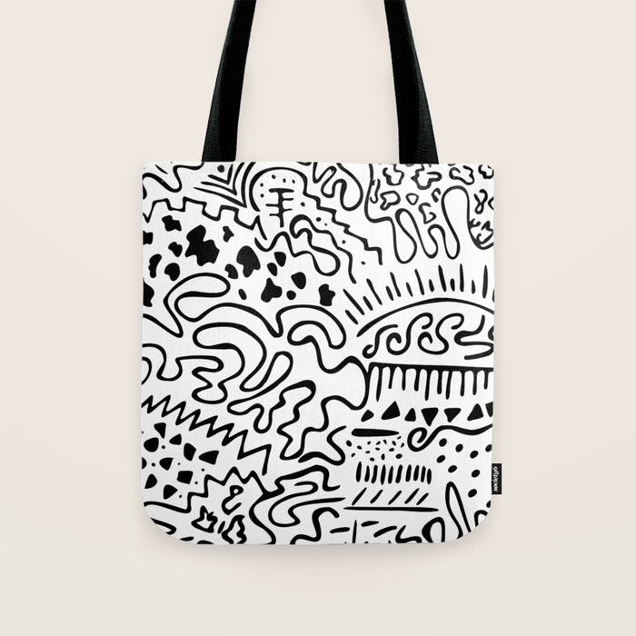 Doodle Art Tote Bag Gallery Image 1