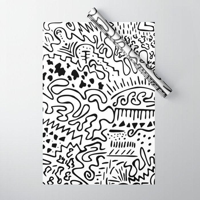 Doodle Art Wrapping Paper Gallery Image 1