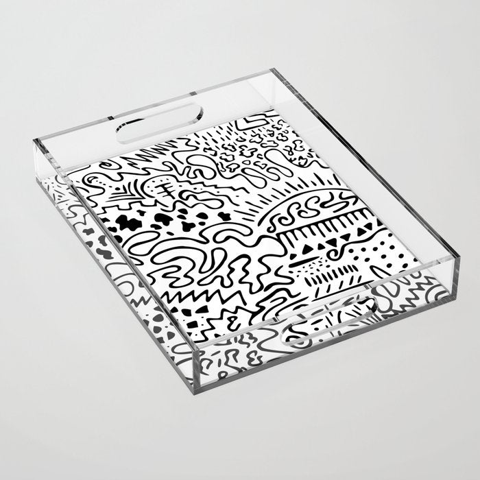 Doodle Art Acrylic Tray Gallery Image 1