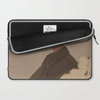  portrait of a woman in a coat and blue gloves Laptop Sleeve Gallery Image 2