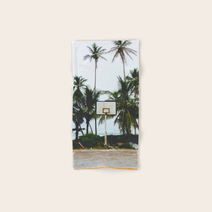 Basketball on Isla Bastimento, Bocas del Toro, Panama Bath Towel Gallery Image 1