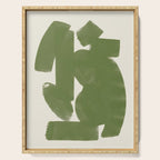 Abstract Paint Form 1 - Green Serving Tray Gallery Image 1
