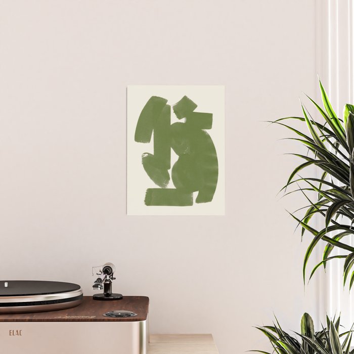 Abstract Paint Form 1 - Green Poster Gallery Image 2