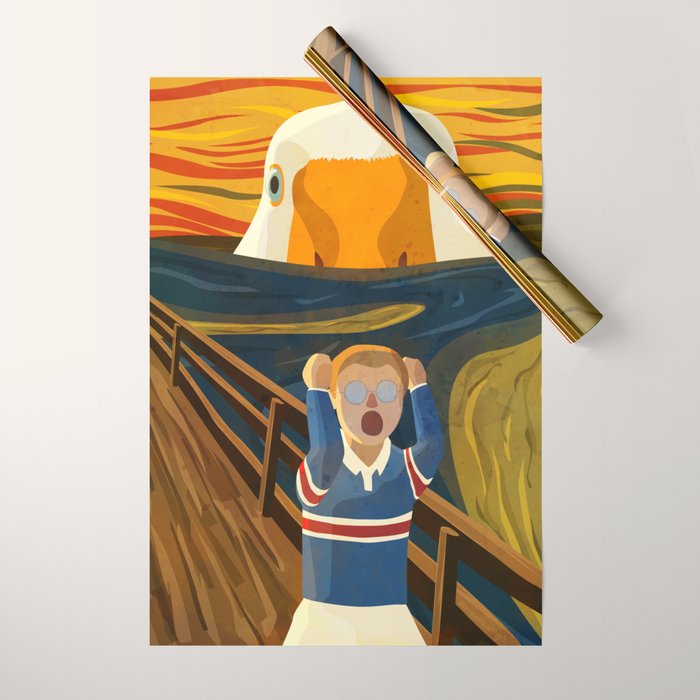 The Honk - The Scream Parody | Goose MEME Wrapping Paper Gallery Image 1