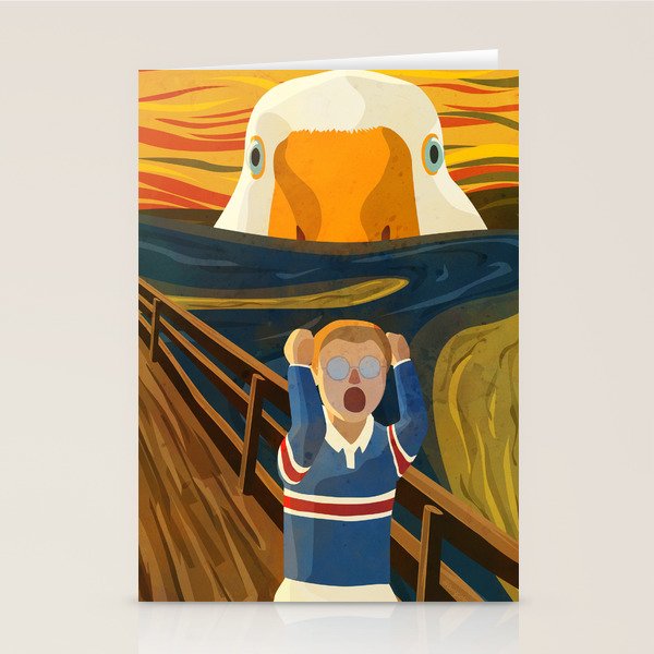 The Honk - The Scream Parody | Goose MEME Stationery Card Gallery Image 1