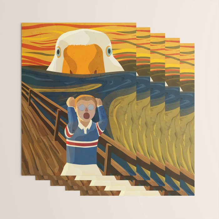 The Honk - The Scream Parody | Goose MEME Wrapping Paper Gallery Image 3