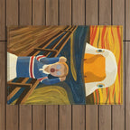 The Honk - The Scream Parody | Goose MEME Outdoor Rug Gallery Image 1