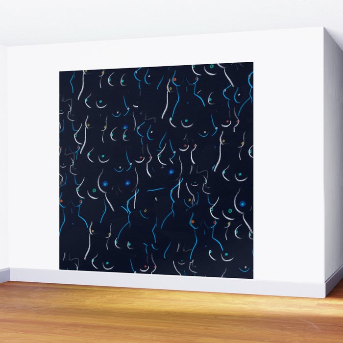Breasts in Night Wall Mural Gallery Image 2
