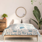Mushroom Toile in Blue Comforter Gallery Image 3