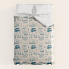 Mushroom Toile in Blue Comforter Gallery Image 6