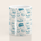 Mushroom Toile in Blue Coffee Mug Gallery Image 4