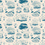 Mushroom Toile in Blue Coffee Mug Gallery Image 2