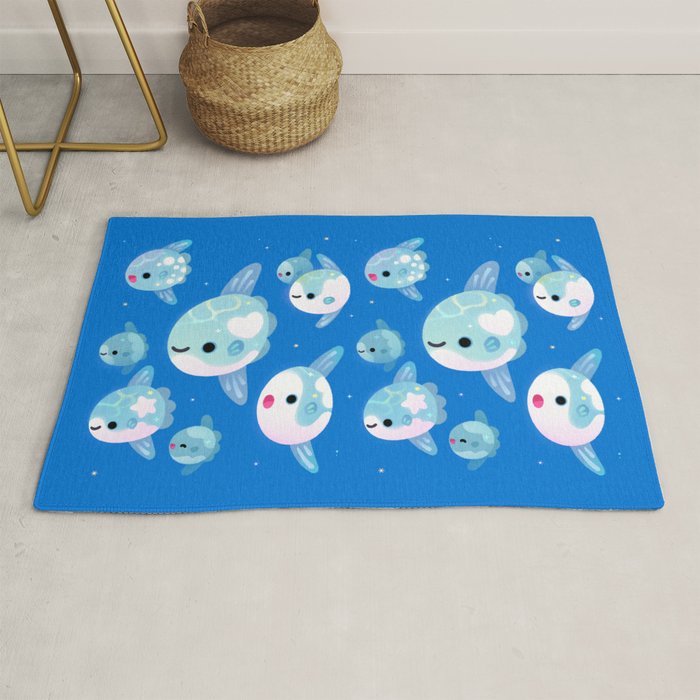 Swimming sunfish Rug Gallery Image 1