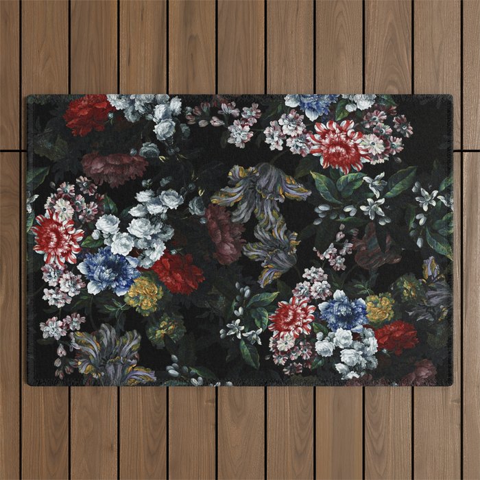 Dark Garden Outdoor Rug Gallery Image 1