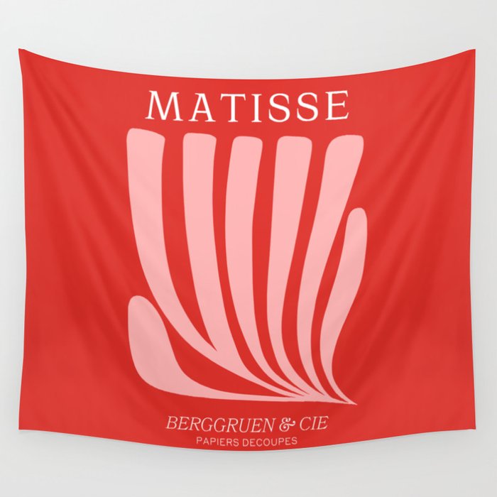 Coral Leaf: Paper Cutouts Matisse Edition Wall Tapestry Gallery Image 1