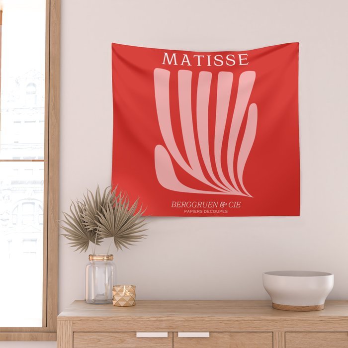Coral Leaf: Paper Cutouts Matisse Edition Wall Tapestry Gallery Image 2