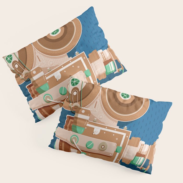 Cine Blue Lens Pillow Sham Gallery Image 1