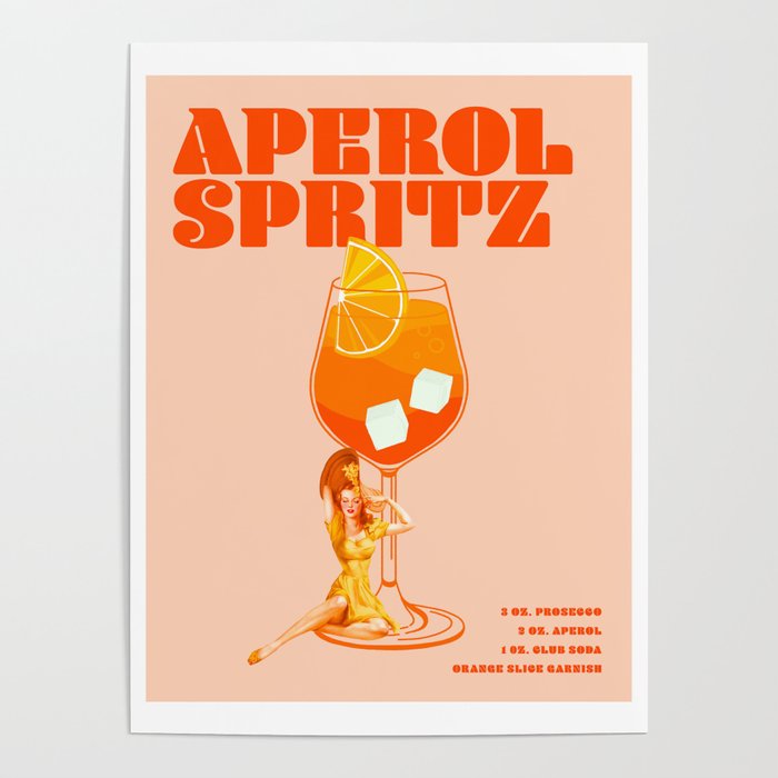 The Aperol Spritz Cocktail Poster