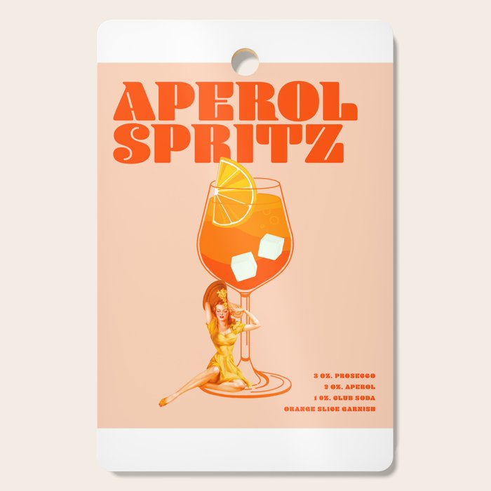 The Aperol Spritz Cocktail Cutting Board Gallery Image 1