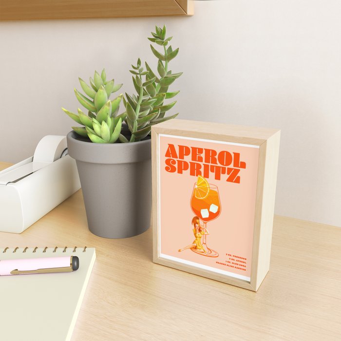 The Aperol Spritz Cocktail Mini Art Print Gallery Image 2
