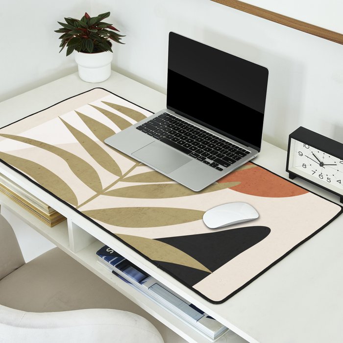 Tropical Leaf- Abstract Art 9 Desk Mat Gallery Image 2