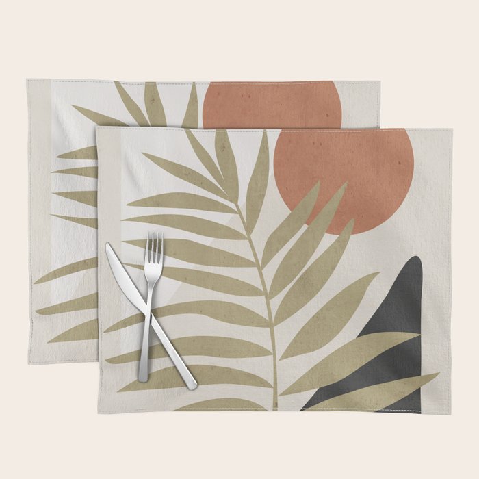 Tropical Leaf- Abstract Art 9 Placemat Gallery Image 1