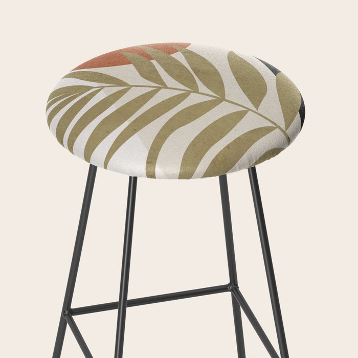 Tropical Leaf- Abstract Art 9 Stool Gallery Image 2
