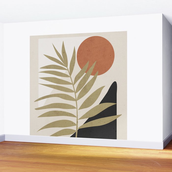 Tropical Leaf- Abstract Art 9 Wall Mural Gallery Image 2