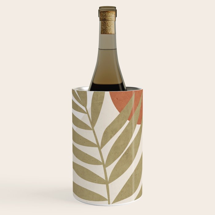 Tropical Leaf- Abstract Art 9 Wine Chiller Gallery Image 1