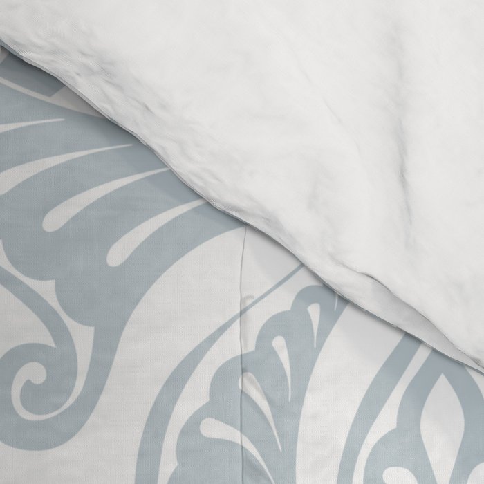 Art Nouveau Silver Grey & White Pattern Comforter Gallery Image 4