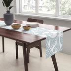 Art Nouveau Silver Grey & White Pattern Table Runner Gallery Image 2