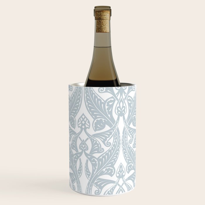 Art Nouveau Silver Grey & White Pattern Wine Chiller Gallery Image 2