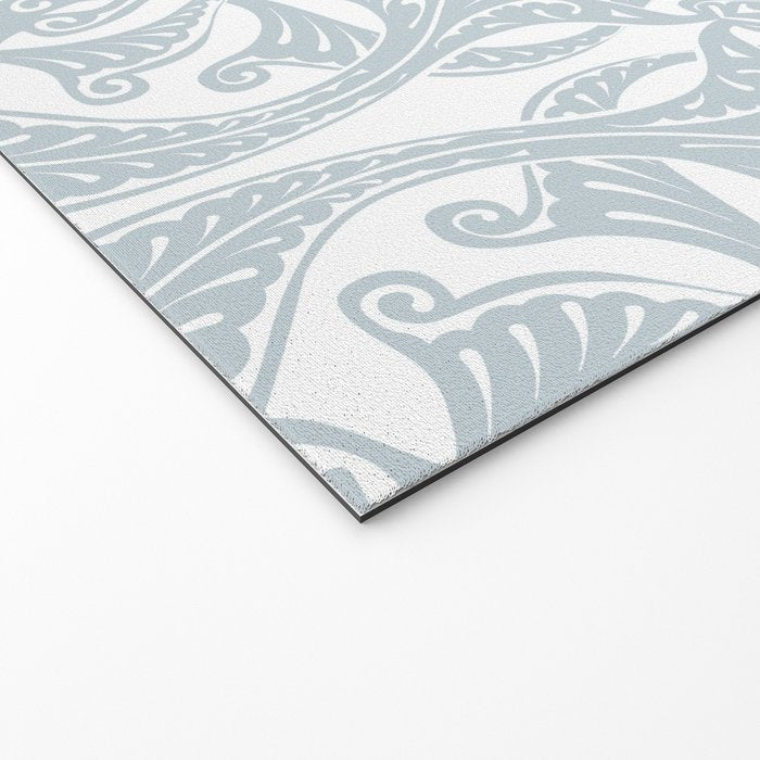 Art Nouveau Silver Grey & White Pattern Welcome Mat Gallery Image 2