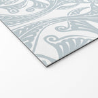 Art Nouveau Silver Grey & White Pattern Welcome Mat Gallery Image 2