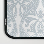 Art Nouveau Silver Grey & White Pattern Laptop Sleeve Gallery Image 3
