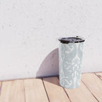 Art Nouveau Silver Grey & White Pattern Travel Mug Gallery Image 4