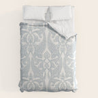 Art Nouveau Silver Grey & White Pattern Comforter Gallery Image 6