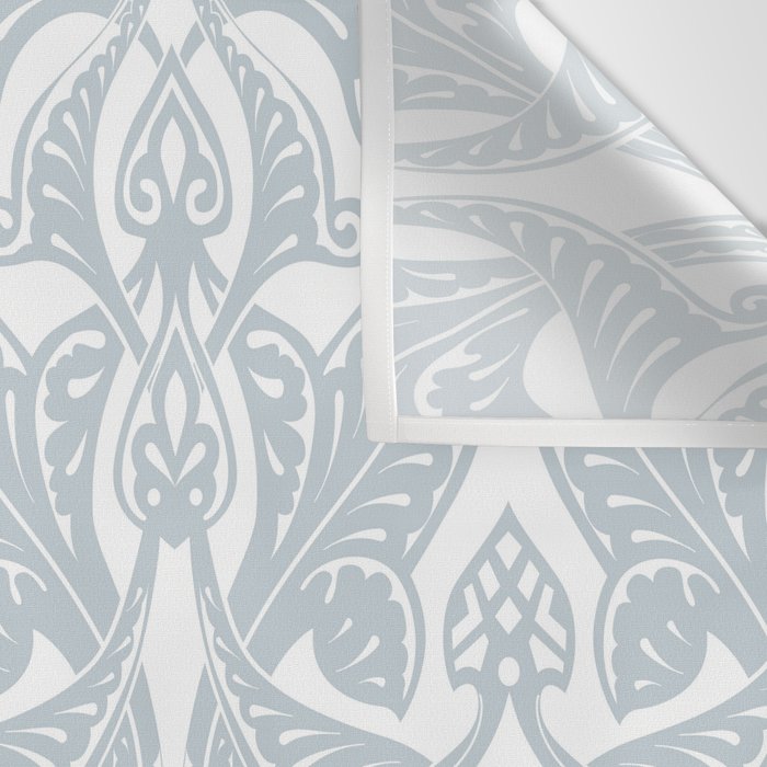 Art Nouveau Silver Grey & White Pattern Wall Tapestry Gallery Image 3