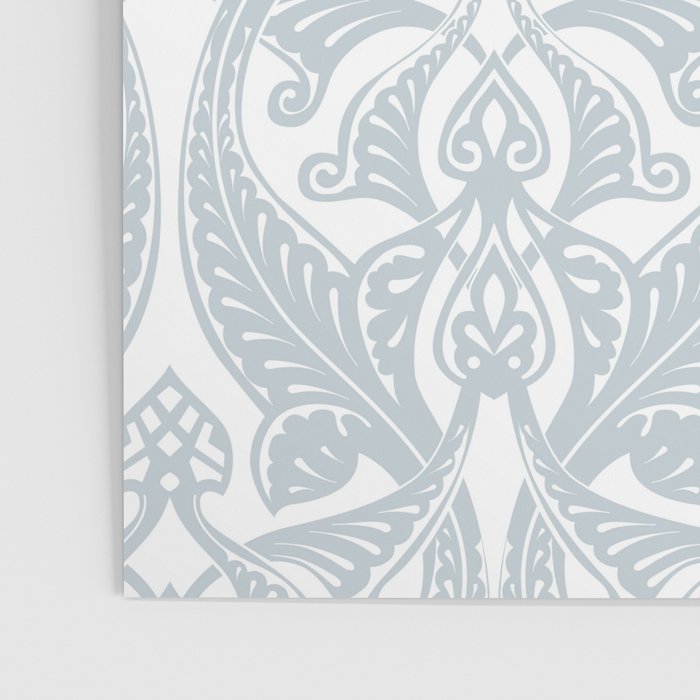 Art Nouveau Silver Grey & White Pattern Poster Gallery Image 3
