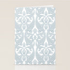 Art Nouveau Silver Grey & White Pattern Stationery Card Gallery Image 2