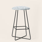 Art Nouveau Silver Grey & White Pattern Stool Gallery Image 1