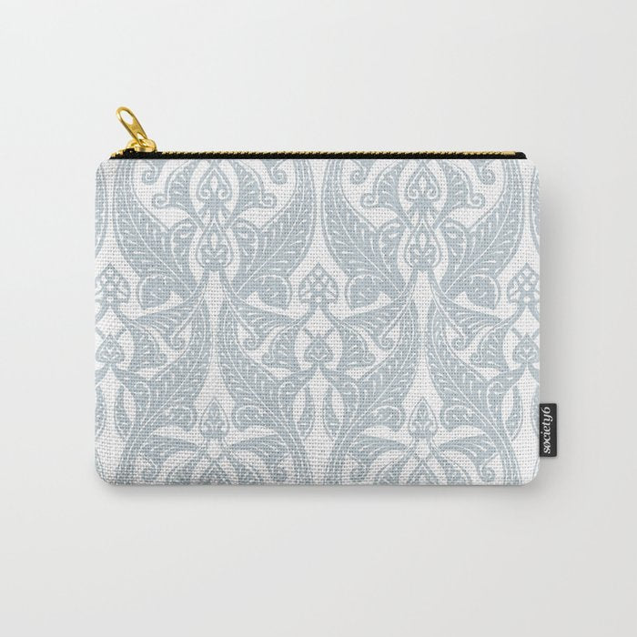 Art Nouveau Silver Grey & White Pattern Carry All Pouch Gallery Image 1
