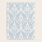 Art Nouveau Silver Grey & White Pattern Poster Gallery Image 4