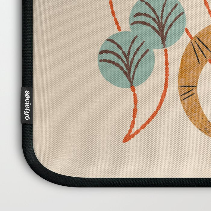Ginger Tabby And Wildflowers Laptop Sleeve Gallery Image 3