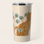 Ginger Tabby And Wildflowers Travel Mug Gallery Image 1